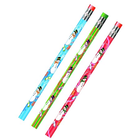 Moon Products Decorated Pencils, Holiday Snowmen Assortment, PK144 52071